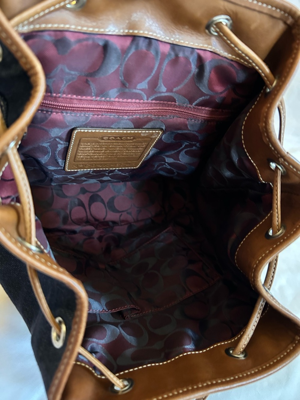 Coach Denim Backpack - Picture 9 of 12